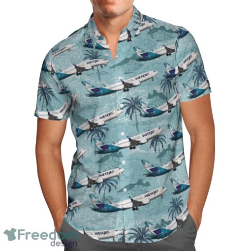 WestJet Boeing 737-8 MAX Hawaiian Shirt Beach Summer Shirt For Men Women Product Photo 2