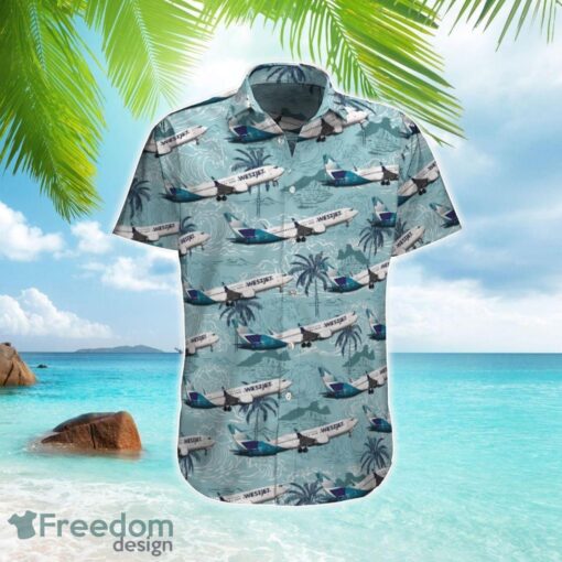 WestJet Boeing 737-8 MAX Hawaiian Shirt Beach Summer Shirt For Men Women Product Photo 1