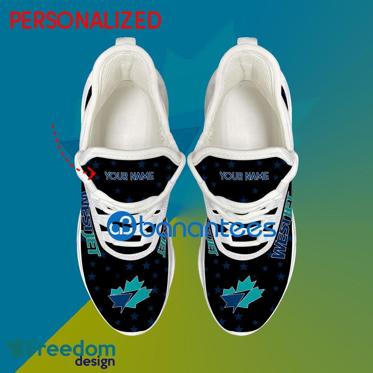 Westjet Souvenir Running Sneaker Accentuate Custom Name Gift Max Soul Shoes USA Flag Star New For Fans image Westjet Souvenir Running Sneaker Accentuate Custom Name Gift Max Soul Shoes USA Flag Star New For Fans - Westjet Souvenir Running Shoes New Trending Personalized Photo 2