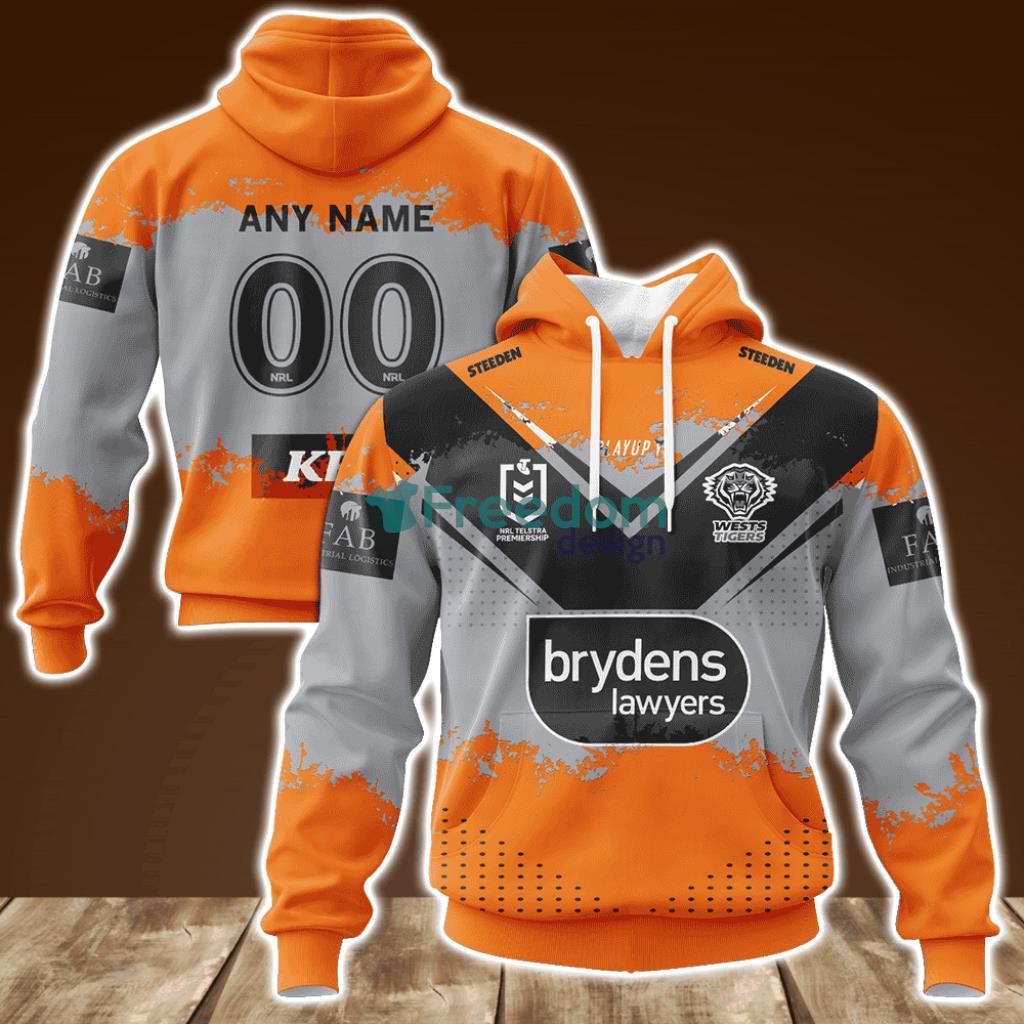 Wests Tigers FadeMix NRL Personalized Hoodie 3D All Over Print New image Wests Tigers FadeMix NRL Personalized Hoodie 3D All Over Print New Product Photo 1