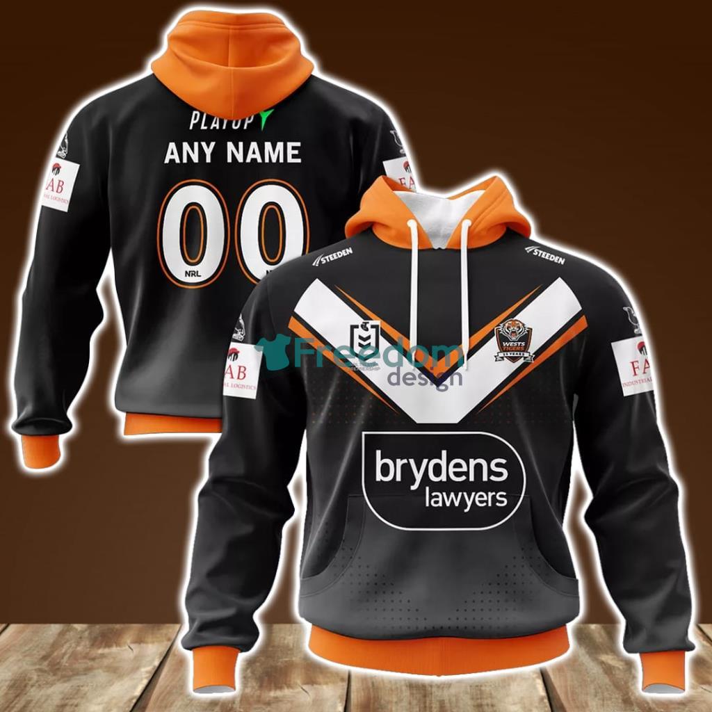 Wests Tigers Home NRL Personalized Hoodie 3D All Over Print New image Wests Tigers Home NRL Personalized Hoodie 3D All Over Print New Product Photo 1