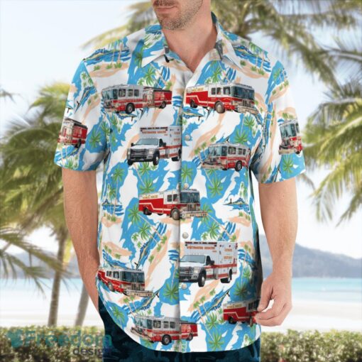 Whitewater, Wisconsin, Whitewater Fire Department Tropical 3D Hawaiian Shirt Gift For Summer Product Photo 3