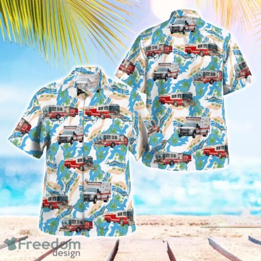 Whitewater, Wisconsin, Whitewater Fire Department Tropical 3D Hawaiian Shirt Gift For Summer Product Photo 1