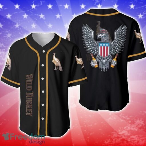 Wild Turkey US Eagle Baseball Jersey Shirt 4th Of July Independence Day Gift Product Photo 1