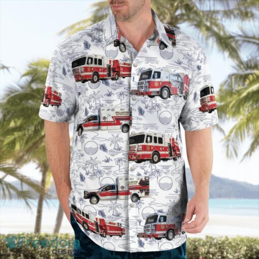 Williams County, North Dakota Williston Fire Department Tropical 3D Hawaiian Shirt Gift For Summer Product Photo 2