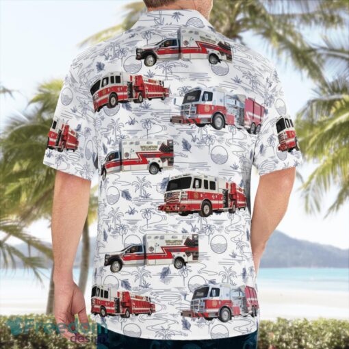 Williams County, North Dakota Williston Fire Department Tropical 3D Hawaiian Shirt Gift For Summer Product Photo 3