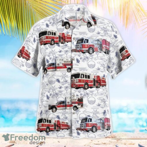 Williams County, North Dakota Williston Fire Department Tropical 3D Hawaiian Shirt Gift For Summer Product Photo 4