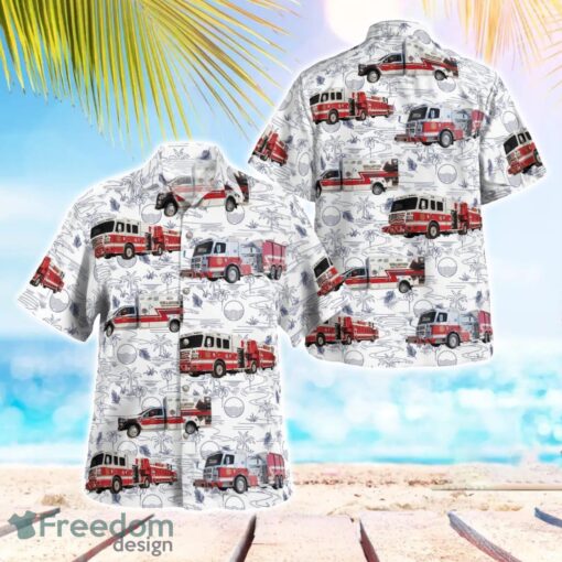 Williams County, North Dakota Williston Fire Department Tropical 3D Hawaiian Shirt Gift For Summer Product Photo 1