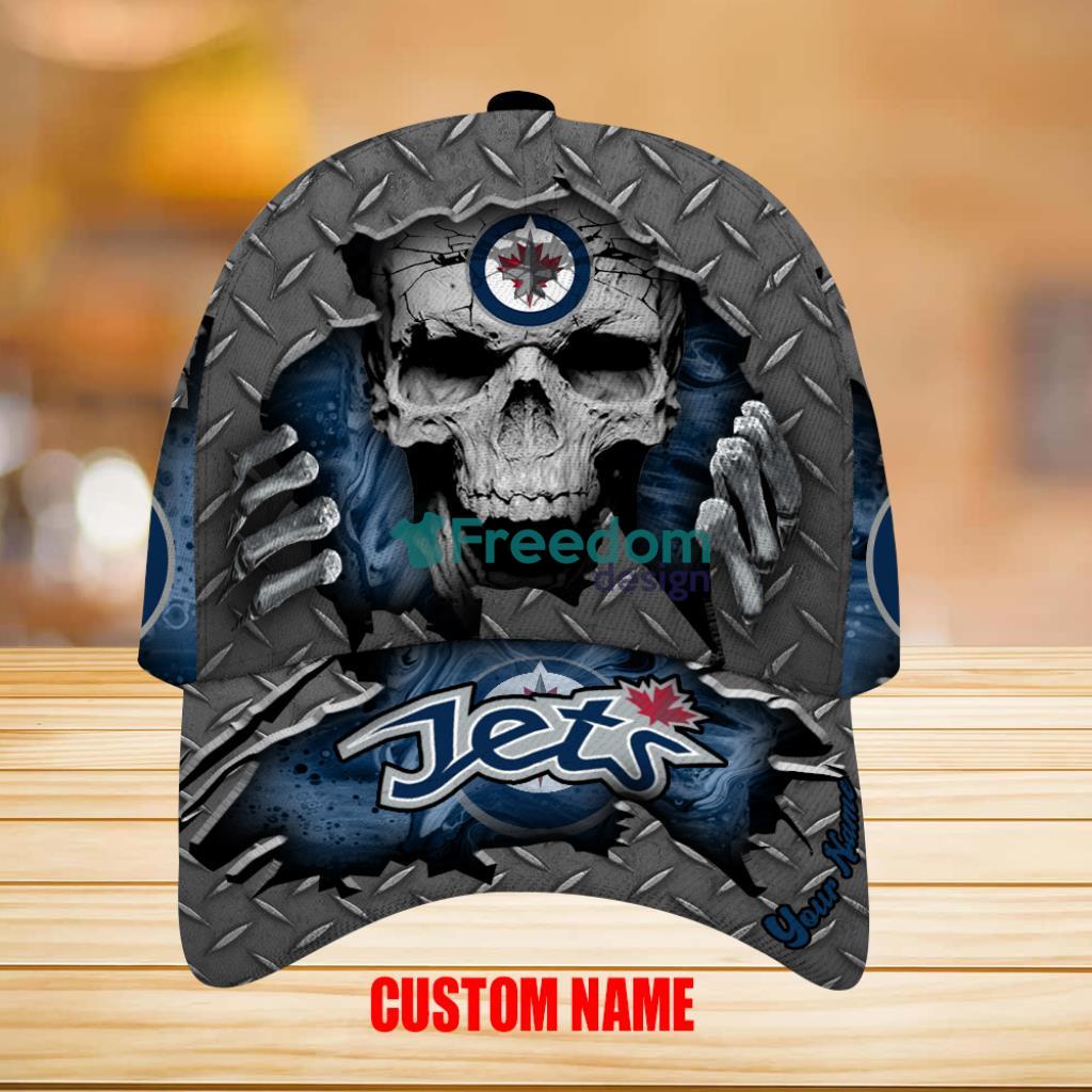 Winnipeg Jets Personalized Nhl Skull Halloween Classic Cap 3D image Winnipeg Jets Personalized Nhl Skull Halloween Classic Cap 3D Product Photo 1
