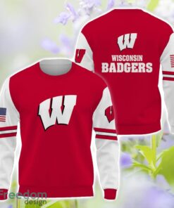 Wisconsin Badgers Logo Team 3D T-Shirt Sweatshirt Hoodie Zip Hoodie For Men Women Product Photo 2