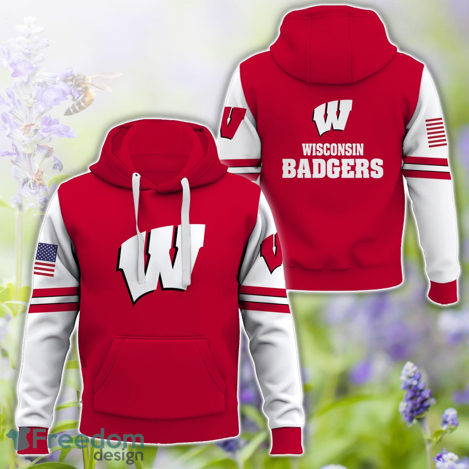 Wisconsin Badgers Logo Team 3D T Shirt Sweatshirt Hoodie Zip Hoodie For Men Women image Wisconsin Badgers Logo Team 3D T-Shirt Sweatshirt Hoodie Zip Hoodie For Men Women Product Photo 1
