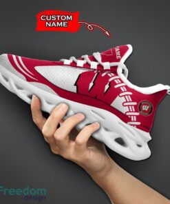 Wisconsin Badgers NCAA Max Soul Shoes Big Logo And Custom Name Sneakers For Men Women Product Photo 5