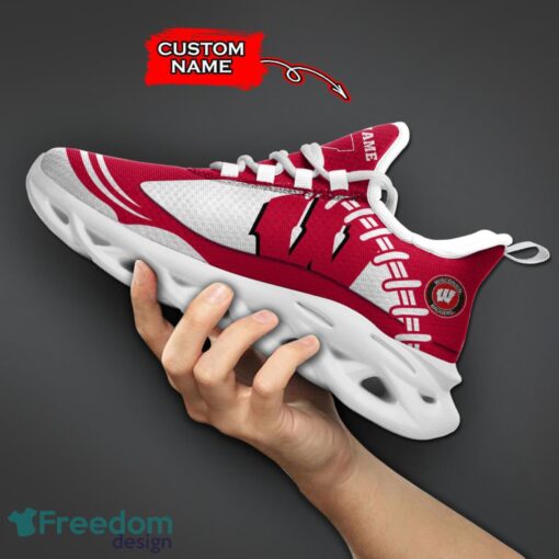 Wisconsin Badgers NCAA Max Soul Shoes Big Logo And Custom Name Sneakers For Men Women Product Photo 5