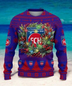 1. FC Heidenheim Christmas Ugly Sweater 3D Gift For Men And Women Product Photo 2