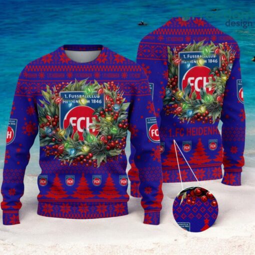 1. FC Heidenheim Christmas Ugly Sweater 3D Gift For Men And Women Product Photo 1