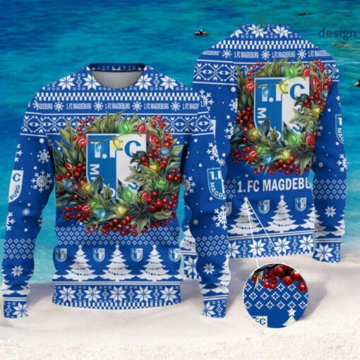 1. FC Magdeburg Christmas Ugly Sweater 3D Gift For Men And Women Product Photo 1