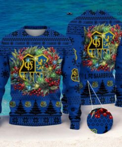 1. FC Saarbrucken Christmas Ugly Sweater 3D Gift For Men And Women