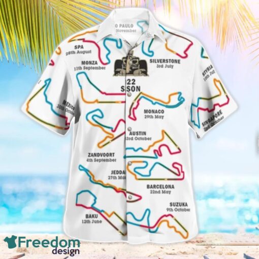 2022 Formula 1 Calendar Beach Hawaiian Shirt Summer Gift Product Photo 3