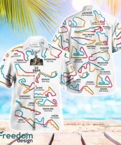 2022 Formula 1 Calendar Beach Hawaiian Shirt Summer Gift