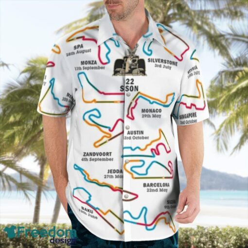 2022 Formula 1 Calendar Beach Hawaiian Shirt Summer Gift Product Photo 4