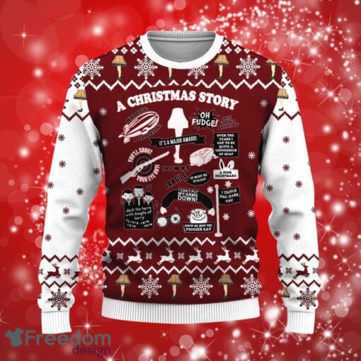 A Christmas Story Gifts Christmas Red White Sweater 3D Sweater Shirt Product Photo 1