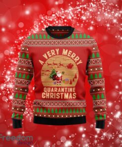 A Very Merry Quarantine Christmas Gifts Ugly Christmas Sweater Print Full