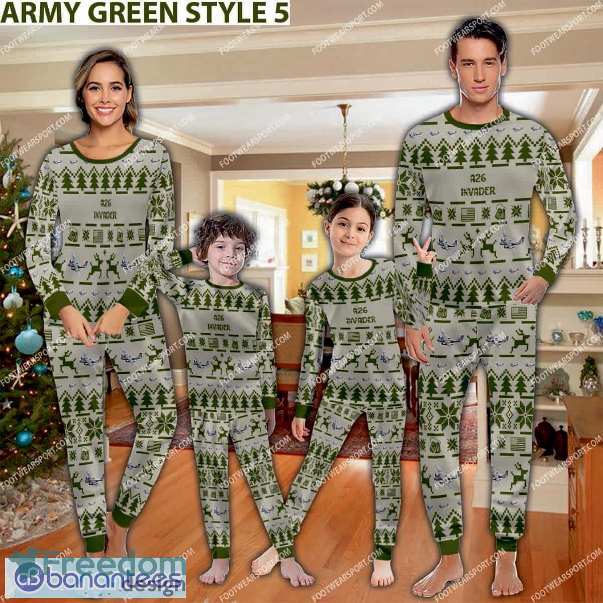 a26-invader-aircraft-pajamas-set-gift-for-family-christmas-4.jpg A26 Invader Aircraft Pajamas Set Gift For Family Christmas - A26 Invader Aircraft Pajamas Set Family Photo Zarmy