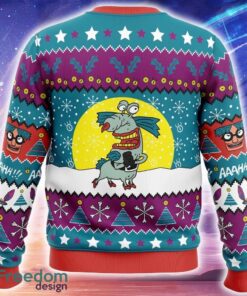 Aaahh!!! Real Monsters Nickelodeon Knitted Christmas Sweater Trending Holidays For Men Women Fans - Aaahh!!! Real Monsters Nickelodeon Ugly Christmas Sweater_2