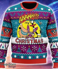 Aaahh!!! Real Monsters Nickelodeon Knitted Christmas Sweater Trending Holidays For Men Women Fans