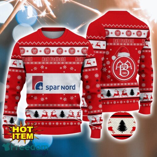 AaB Fodbold 3D Ugly Christmas Sweater For Men And Women Sport Fans Product Photo 1