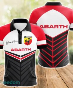 Abarth 3D Polo Shirt For Car Lover Golf Fans Gift Polo Shirt Custom Name