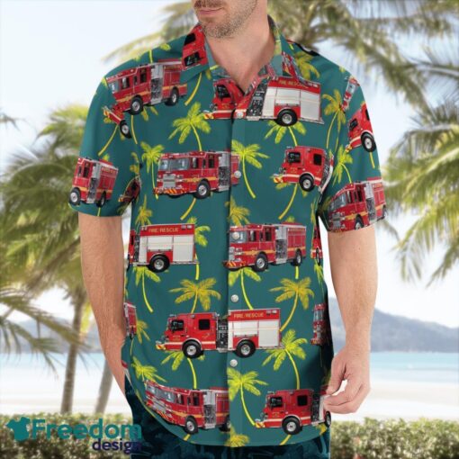 Aberdeen Fire Department Harford County, Maryland Summer Hawaiian Shirt Product Photo 4