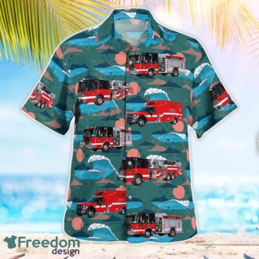 Abington, Plymouth County, Massachusetts, Abington Fire Department Aloha Hawaiian Shirt Beach Gift Shirt Product Photo 3