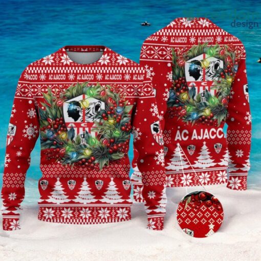 AC Ajaccio Christmas Ugly Sweater 3D Gift For Men And Women Product Photo 1