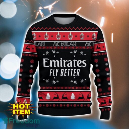 AC Milan 3D Ugly Christmas Sweater For Men And Women Sport Fans Product Photo 2