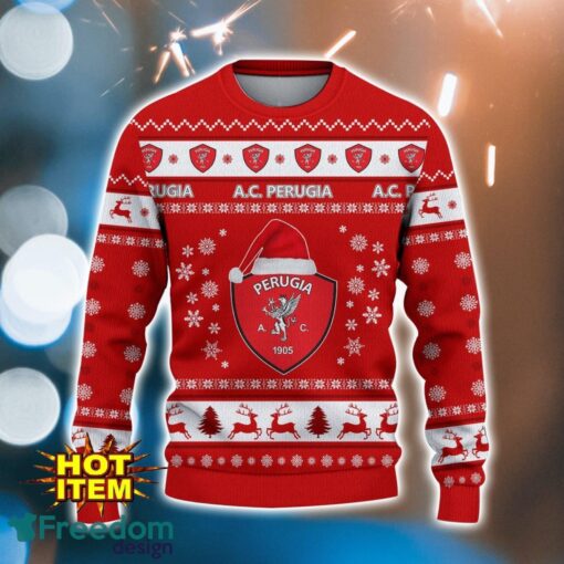 A.C. Perugia 3D Ugly Christmas Sweater For Men And Women Sport Fans Product Photo 2