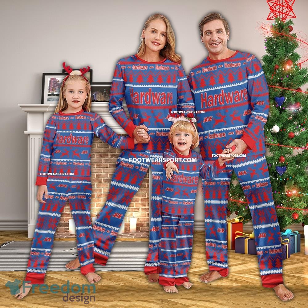 ACE HARDWARE Logo Pattern Ugly Christmas Pajamas Set Family image ACE HARDWARE Logo Pattern Ugly Christmas Pajamas Set Family - ACE HARDWARE Logo Pattern Ugly Christmas Pajamas Set Family