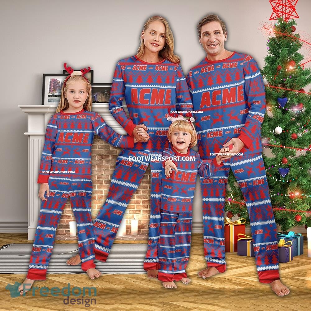Acme Markets Logo Pattern Ugly Christmas Family Pajamas Set image Acme Markets Logo Pattern Ugly Christmas Family Pajamas Set - Acme Markets Logo Pattern Ugly Christmas Family Pajamas Set