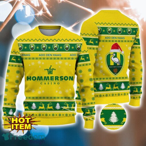 ADO Den Haag 3D Ugly Christmas Sweater For Men And Women Sport Fans Product Photo 1