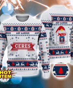 AGF Fodbold 3D Ugly Christmas  Sweater For Men And Women Sport Fans