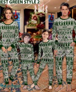AgustaWestland AW139 Aircraft Pajamas Set War Gift Christmas - AgustaWestland AW139 Aircraft Pajamas Set Family Photo Green