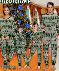 AgustaWestland AW169 Aircraft Pajamas Set Family Men Women Children Christmas - AgustaWestland AW169 Aircraft Pajamas Set Family Photo Green