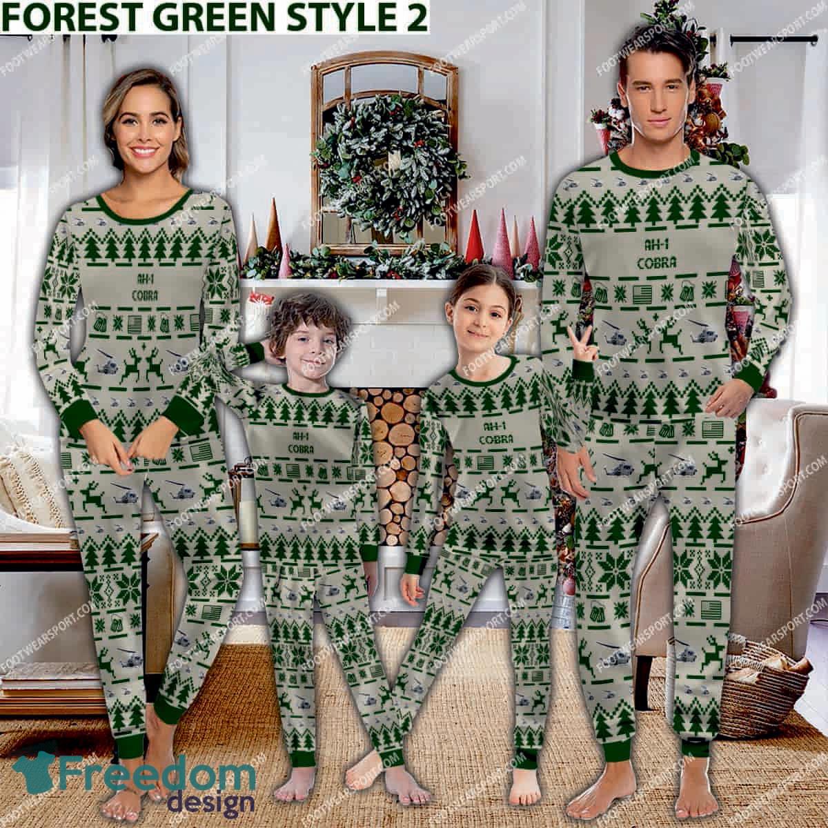 AH 1 Cobra AH1 Aircraft Ugly Christmas Family Pajamas Set Gift Family image AH-1 Cobra AH1 Aircraft Ugly Christmas Family Pajamas Set Gift Family - AH-1 Cobra AH1 Aircraft Pajamas Set Family Photo Green