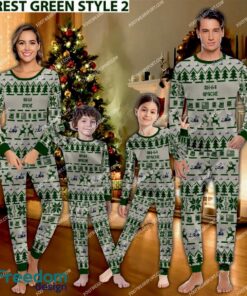 AH-64 Apache AH64 Aircraft Ugly Christmas Pajamas Set Men Women Children - AH-64 Apache AH64 Aircraft Pajamas Set Family Photo Green