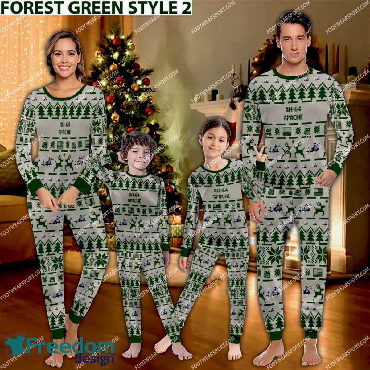 ah-64-apache-ah64-aircraft-ugly-christmas-pajamas-set-men-women-children-1.jpg AH-64 Apache AH64 Aircraft Ugly Christmas Pajamas Set Men Women Children - AH-64 Apache AH64 Aircraft Pajamas Set Family Photo Green