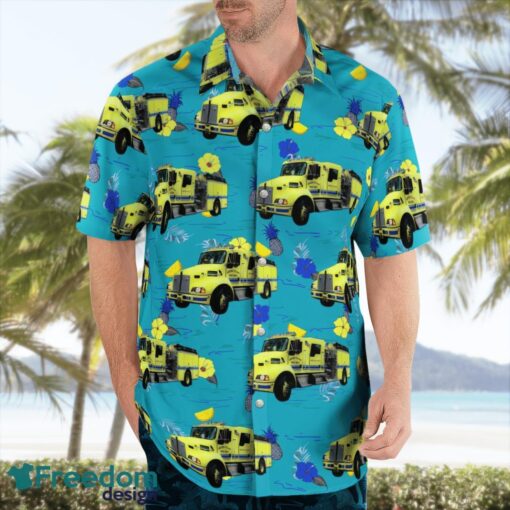 Ahmeek Fire Department Ahmeek, Michigan Summer Hawaiian Shirt Product Photo 4