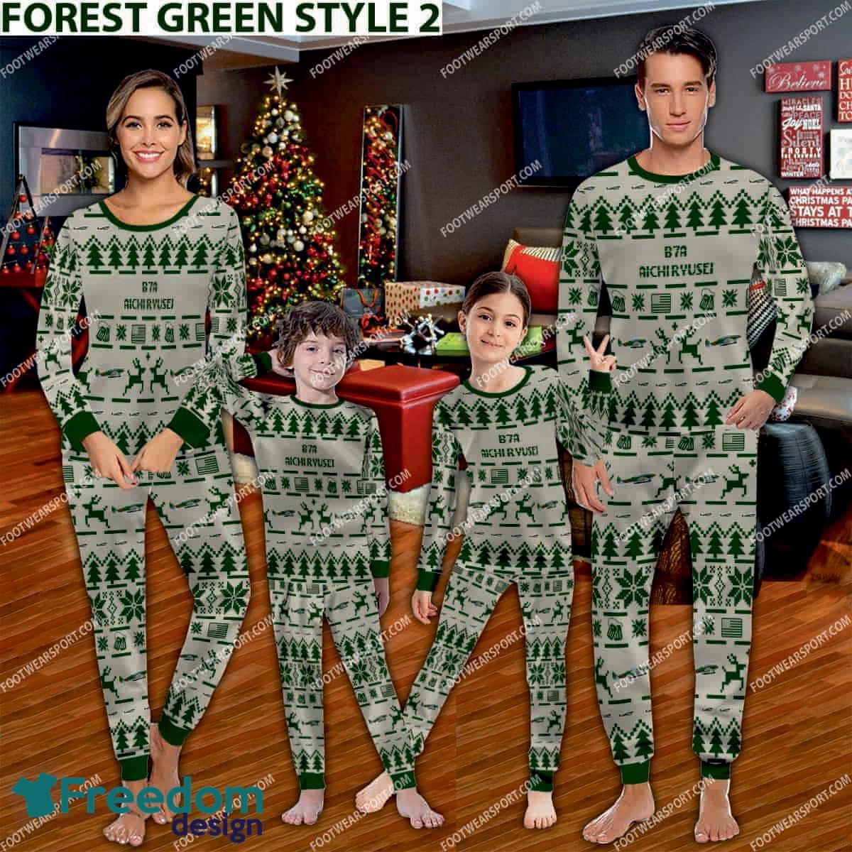 aichi-b7a-ryusei-aircraft-pajamas-set-family-gift-for-family-christmas-1.jpg Aichi B7A Ryusei Aircraft Pajamas Set Family Gift For Family Christmas - Aichi B7A Ryusei Aircraft Pajamas Set Family Photo Green