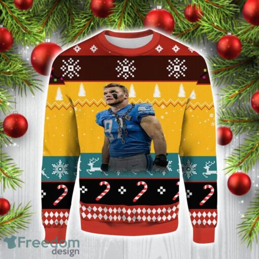 Aidan Hutchinson Detroit Lions Christmas Gift Ugly Christmas Sweater For Men And Women Product Photo 1