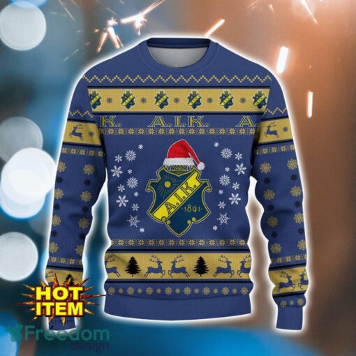 AIK Fotboll 3D Ugly Christmas Sweater For Men And Women Sport Fans Product Photo 2