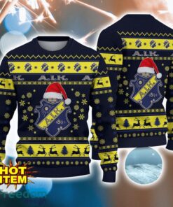 AIK IF 3D Ugly Christmas Sweater For Men And Women Sport Fans Product Photo 1